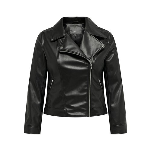 Faux leather short jacket black Only Carmakoma La Redoute