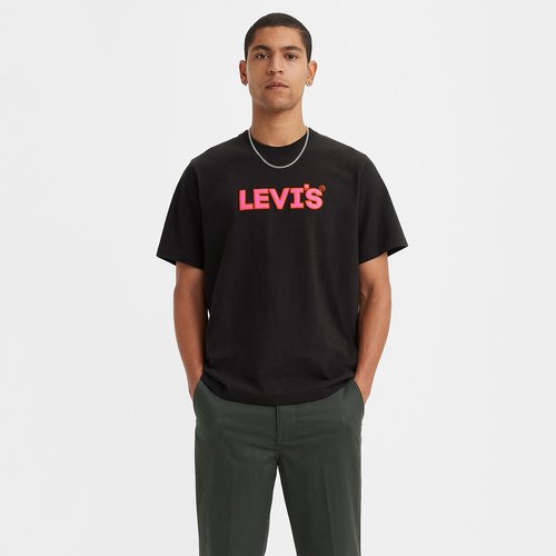 Los t shirt met logo in vilt zwart Levi s La Redoute