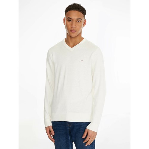 Pull col v en coton pima et cachemire Tommy Hilfiger La Redoute