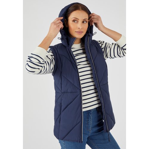 Doudoune matelassee manches amovibles bleu marine Damart La Redoute