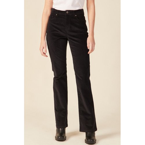 Pantalon bootcut velours noir Bonobo La Redoute
