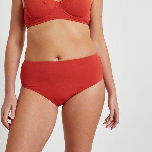 Textured bikini bottoms terracotta La Redoute Collections Plus La Redoute