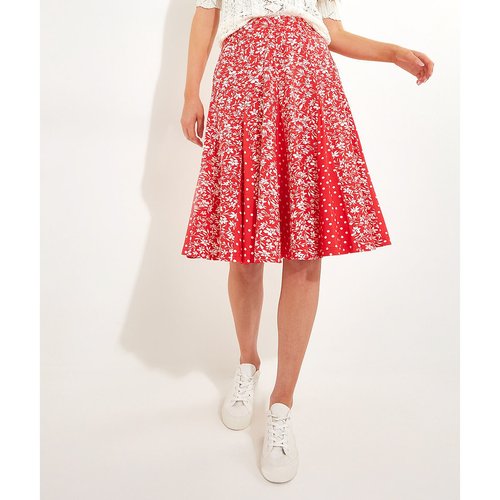 Jemima knee length skirt in floral print red Joe Browns La Redoute
