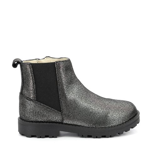 Kids groofit leather chelsea boots silver coloured Kickers La Redoute