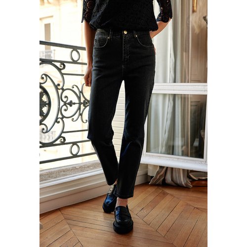 Brieg straight stretch jeans in mid rise grey La Petite Etoile La Redoute
