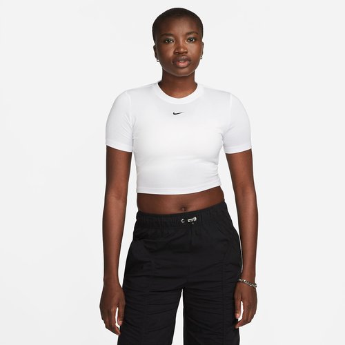 T shirt essential slim crop wit Nike La Redoute