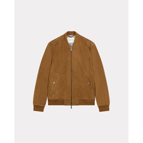 Blouson en cuir deperlant teddy suede marron Chevignon La Redoute