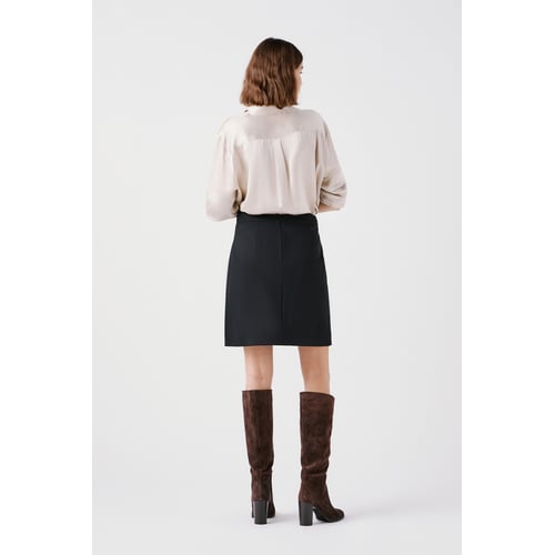 Jupe Caroll Taille 36 - Grise, Style évasé - Neuve Sans étiquettes
