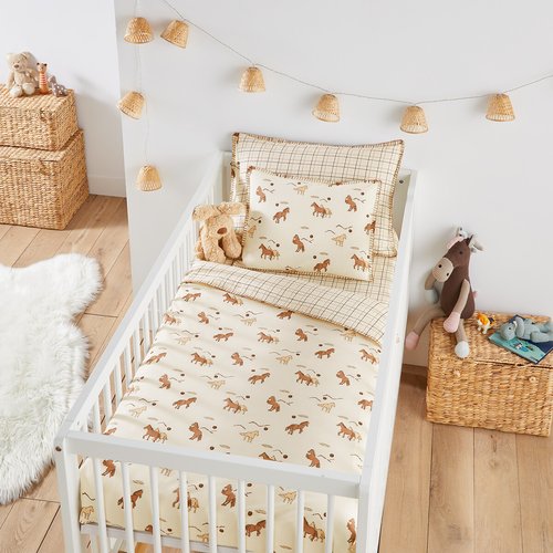 Ohio horse 100 cotton duvet cover printed La Redoute Interieurs La Redoute