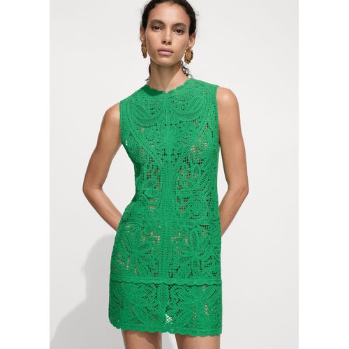 Robe courte crochet vert pastel Mango La Redoute