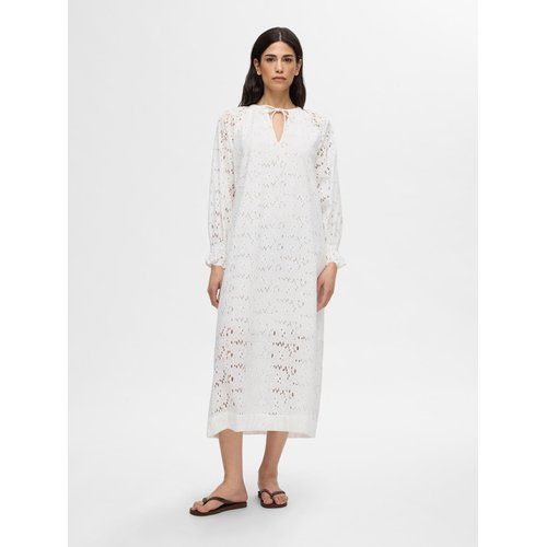 Robe longue broderie anglaise Selected Femme La Redoute