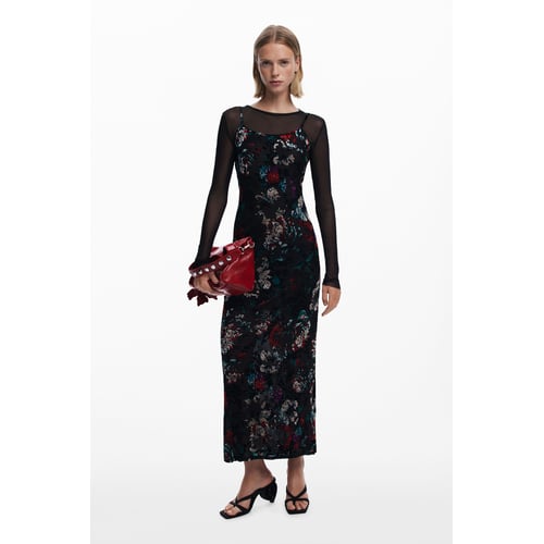 Robe Desigual Taille S Rose - Longueur Midi, Style évasé, Neuf Sans étiquettes