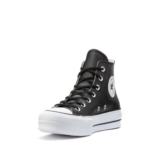 Chuck taylor all star lift leather hi trainers black Converse La Redoute