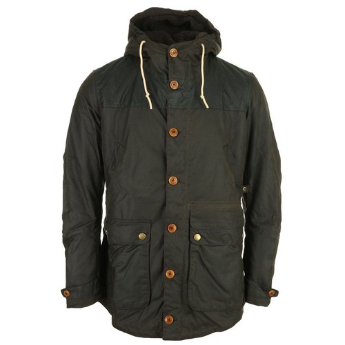 Ashby game parka wax jacket olive Barbour La Redoute