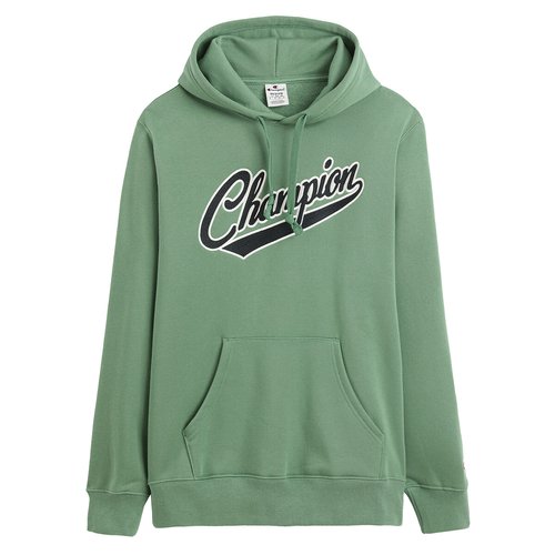 Sweat a capuche gros logo brode varisty Champion vert sapin La Redoute