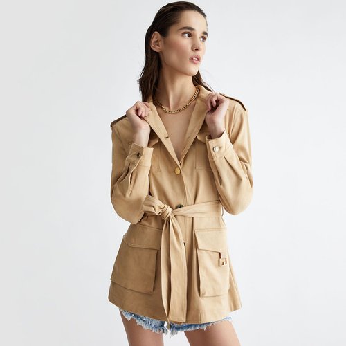 Veste stretch avec ceinture camel Liu Jo La Redoute