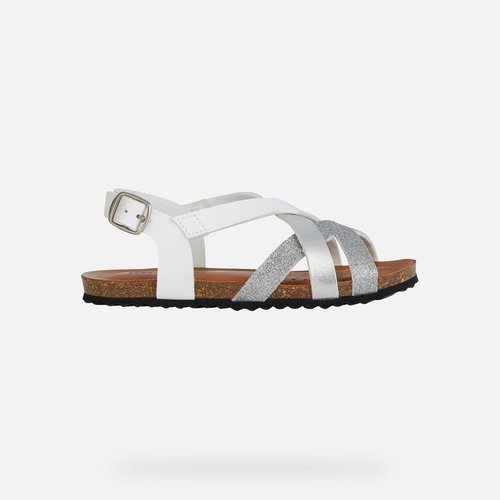 Geox silver sandals sale