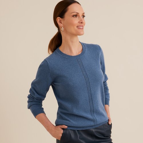 Fine knit crew neck jumper clearance
