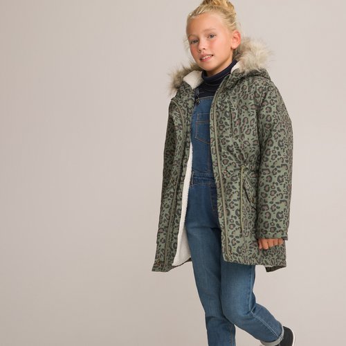 Parka with faux fur trim hood on sale