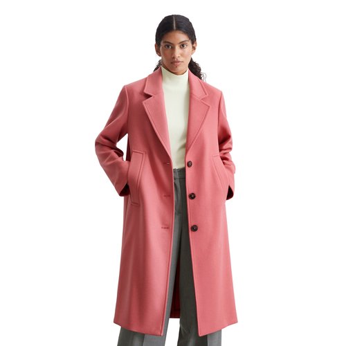 Manteau blazer regular en melange de laine vierge rouge clair Marc O polo La Redoute