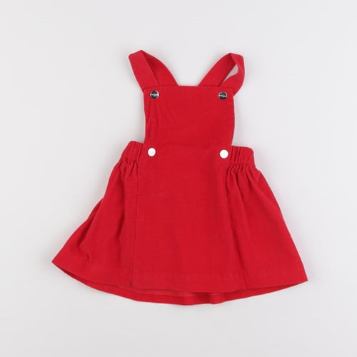 Robe Bébé Jacadi Rouge - Taille 12 Mois / 1 An - Manches Longues - Occasion Très Bon état