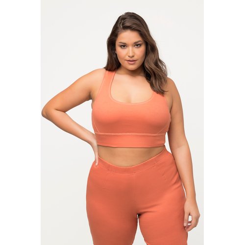Brassiere de yoga en coton bio corail Ulla Popken La Redoute
