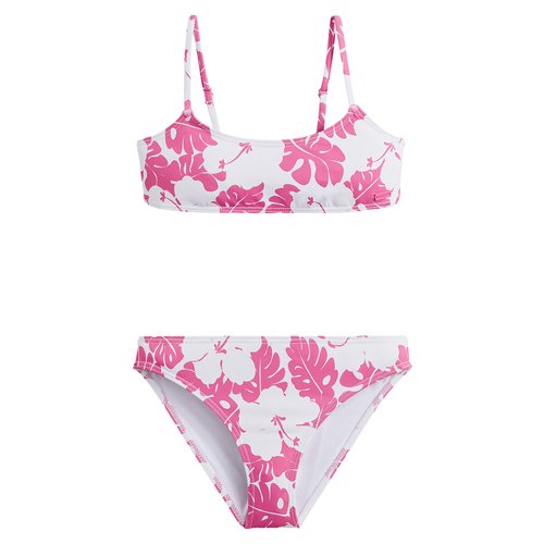 Maillot de bain 2 pieces Roxy rose blanc La Redoute