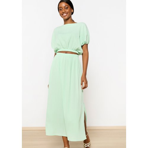 Jupe longue avec fente vert menthe Lolaliza La Redoute