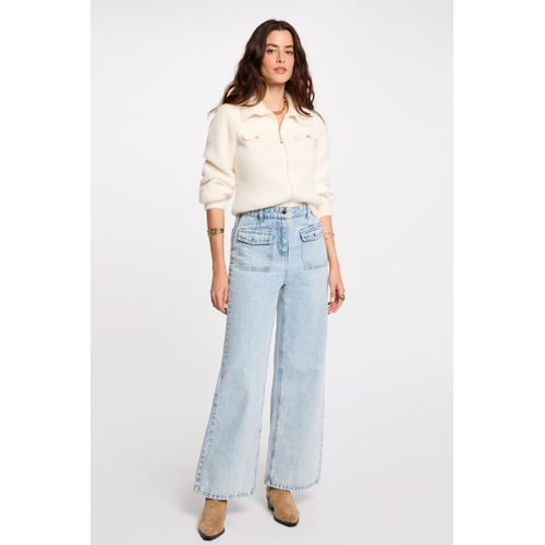 Manteau Trench Femme Morgan - Manches Longues - Col à Revers - Coupe Droite - Couleur Écru - 94% Polyester 6% Élasthanne