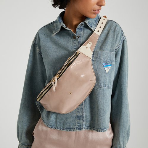 Sac banane en cuir la coco crispy dore Herbert Frere Soeur La Redoute