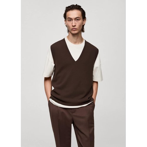 Gilet maille fine cafe Mango Man La Redoute