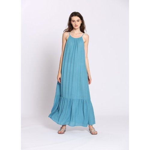 Robe longue a fines bretelles See U Soon bleu La Redoute
