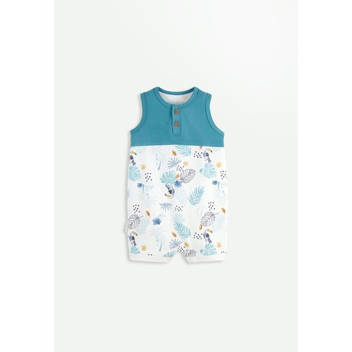 Barboteuse bebe athi bleu Petit Beguin La Redoute