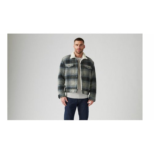 Type 3 sherpa trucker jacket grey Levi s La Redoute