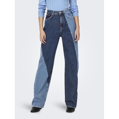 Jean coupe droite onlcarrie taille haute straight fit jeans dark blue denim Only La Redoute