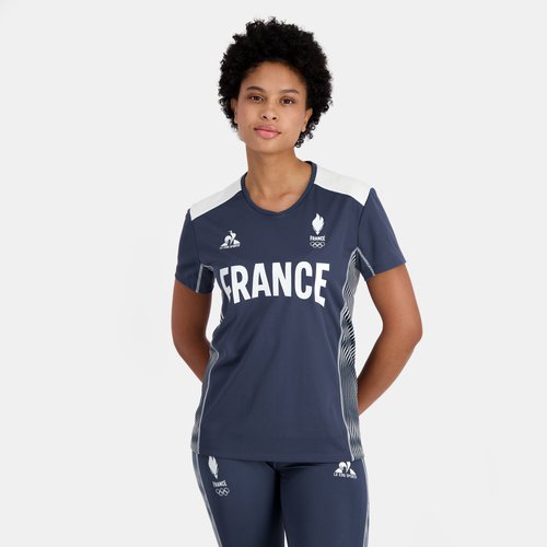 T shirt equipe de france olympique paris 2024 insignia blue Le Coq Sportif La Redoute