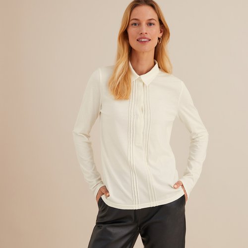 Cotton mix polo shirt with long sleeves Anne Weyburn La Redoute