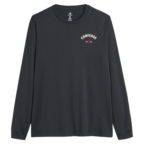 Retro chuck cotton t shirt with long sleeves black Converse La Redoute