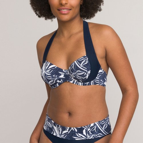 Haut de maillot de bain corbeille imprime imprime bleu Anne Weyburn La Redoute