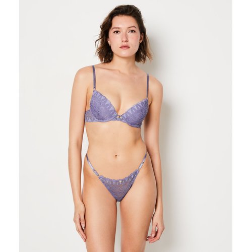 String en dentelle mystique mauve Etam La Redoute