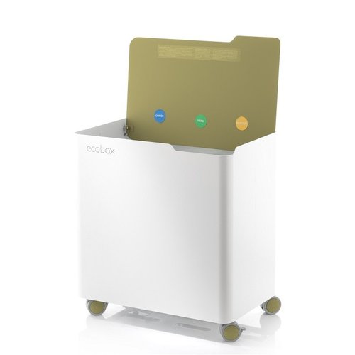 Poubelle design tri selectif fermeture douce 60 litres ecobox. Don Hierro La Redoute