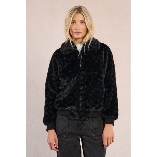 Manteau En Fourrure Synthétique Noir Molly Bracken Taille M - Neuf Sans étiquettes
