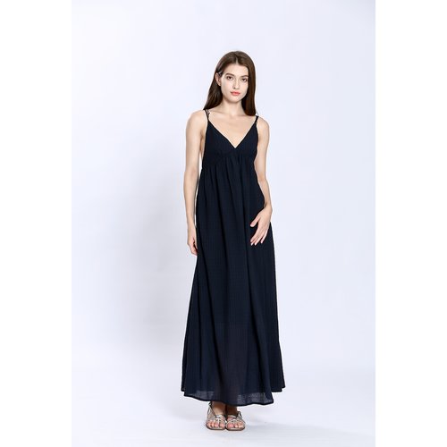 Robe col v longue new arrivals
