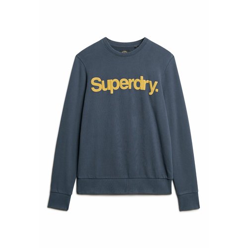 Core logo classic sweatshirt in cotton mix navy blue Superdry La Redoute