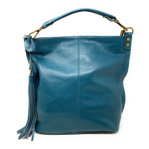 Sac à Main En Daim Italien Avec Franges Et Pompons - Grand Modèle 32x26 Cm | Bandoulière Réglable 123 Cm, Doublure Intérieure, Poche Zippée