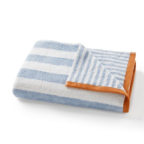 Dani reversible stripe 100 cotton terry hand towel La Redoute Interieurs La Redoute