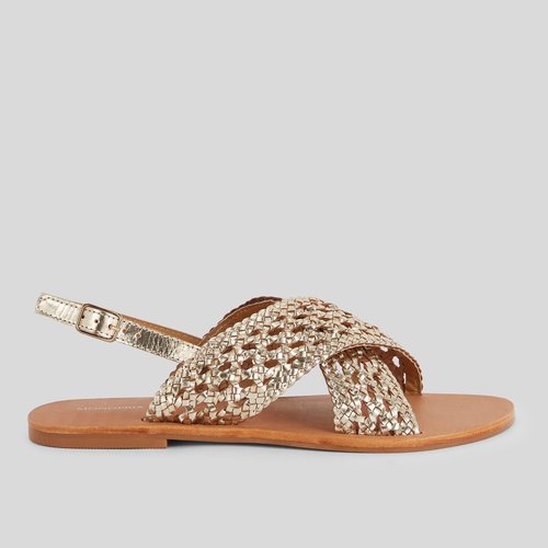 Sandales detail cannage cuir responsable Monoprix La Redoute