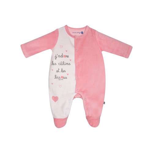 Dors bien inaya velours rase ouverture devant naissance rose Sucre D orge La Redoute