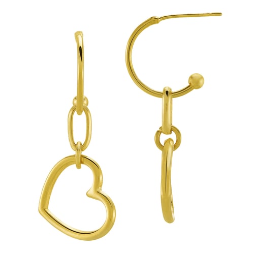 Boucles D'oreilles Cœur Ajouré Avec Perles - Élégance Romantique Et Légère