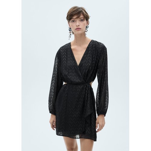 Robe cache c ur ouvertures laterales noir Mango La Redoute